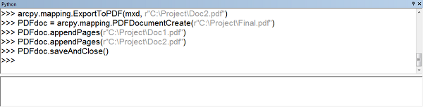 Screen capture of saveAndClose results in Python window Screen capture of saveAndClose results in Python window